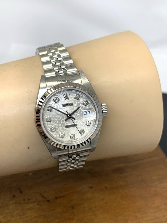 Rolex Datejust Women\'s Watch 79174 Jubilee Diamond Dial Swiss Automatic 26mm